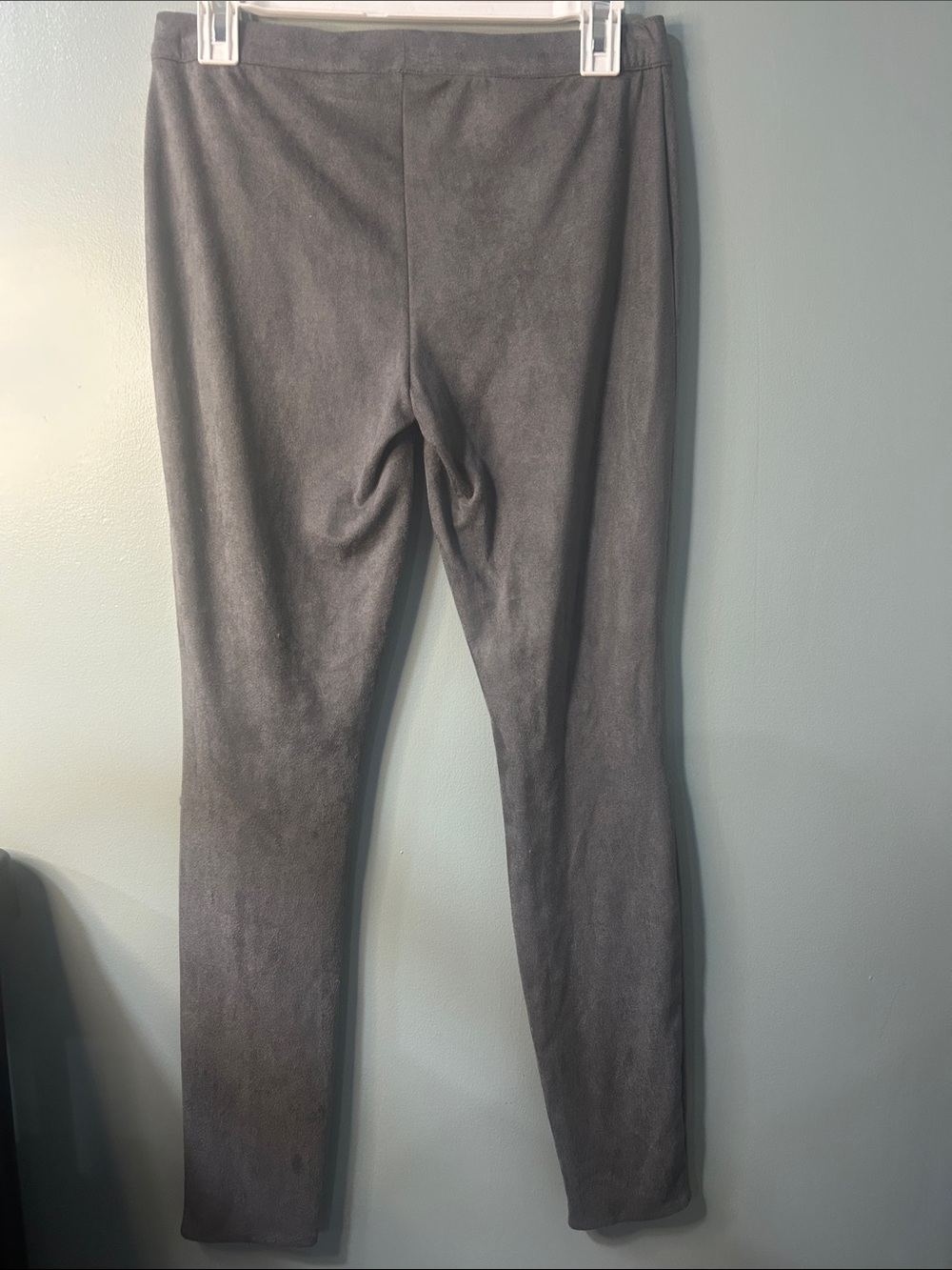 Gray Womens Distressed Knee Jeans Leggings - Picture 4 of 5